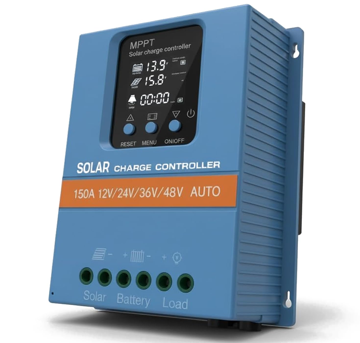 Regolatore di carica solare MPPT da 150 A, 12 V/24 V/36 V/48 V, rilevamento automatico, display LCD, protezione da sovraccarico, per camper, camion, impianto PV di casa, LiFePO4, batteria al piombo