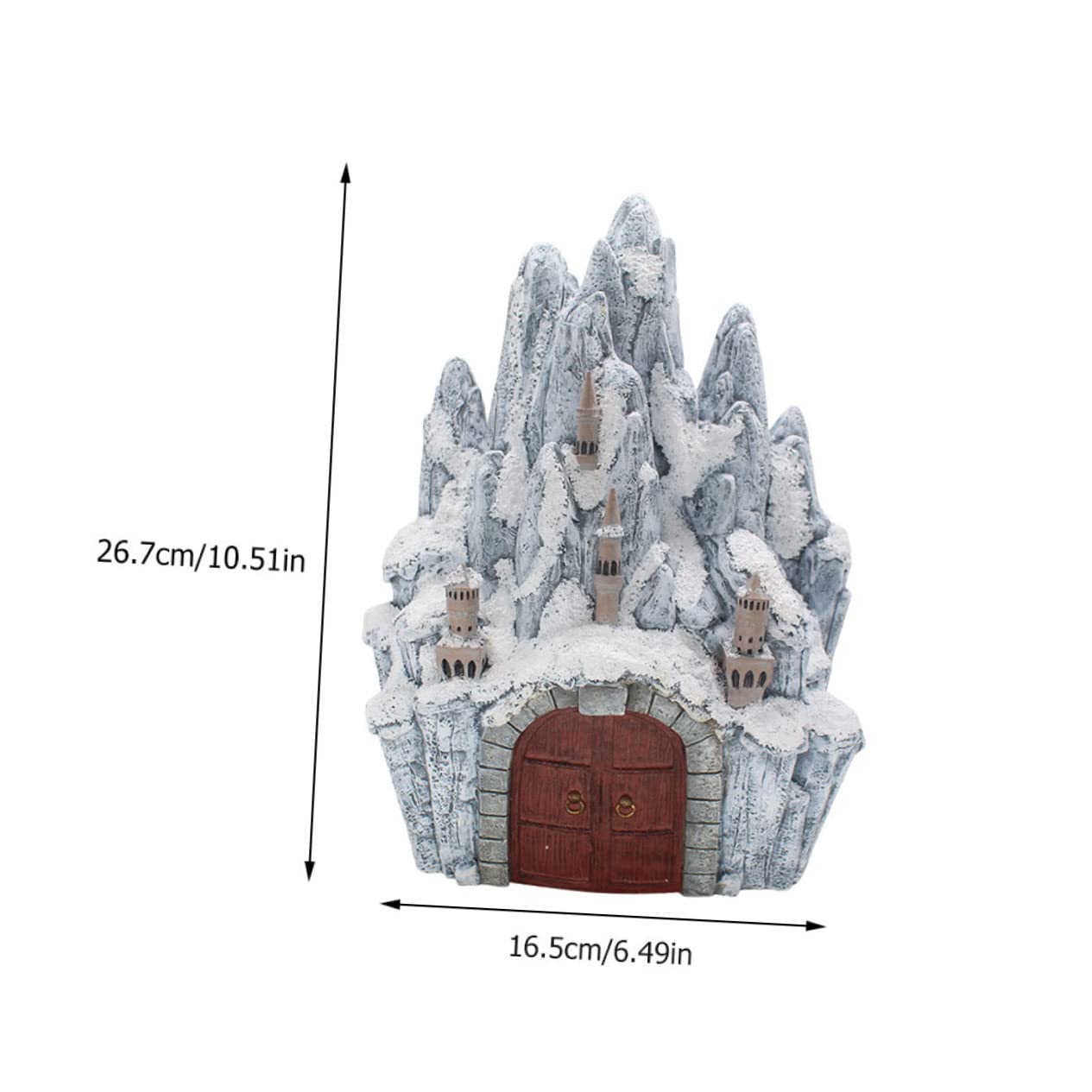 STOBAZA Artificial Resin Castle Decorations Snow Icing Fort Ornaments for Home
