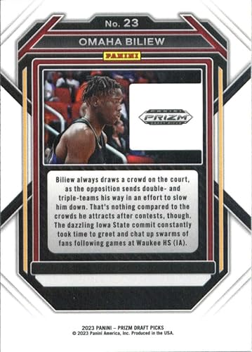 Miniatura 2 de 2023-24 Panini Prizm Draft Picks #23 Omaha Biliew Iowa State Cyclones Basketball Trading Card