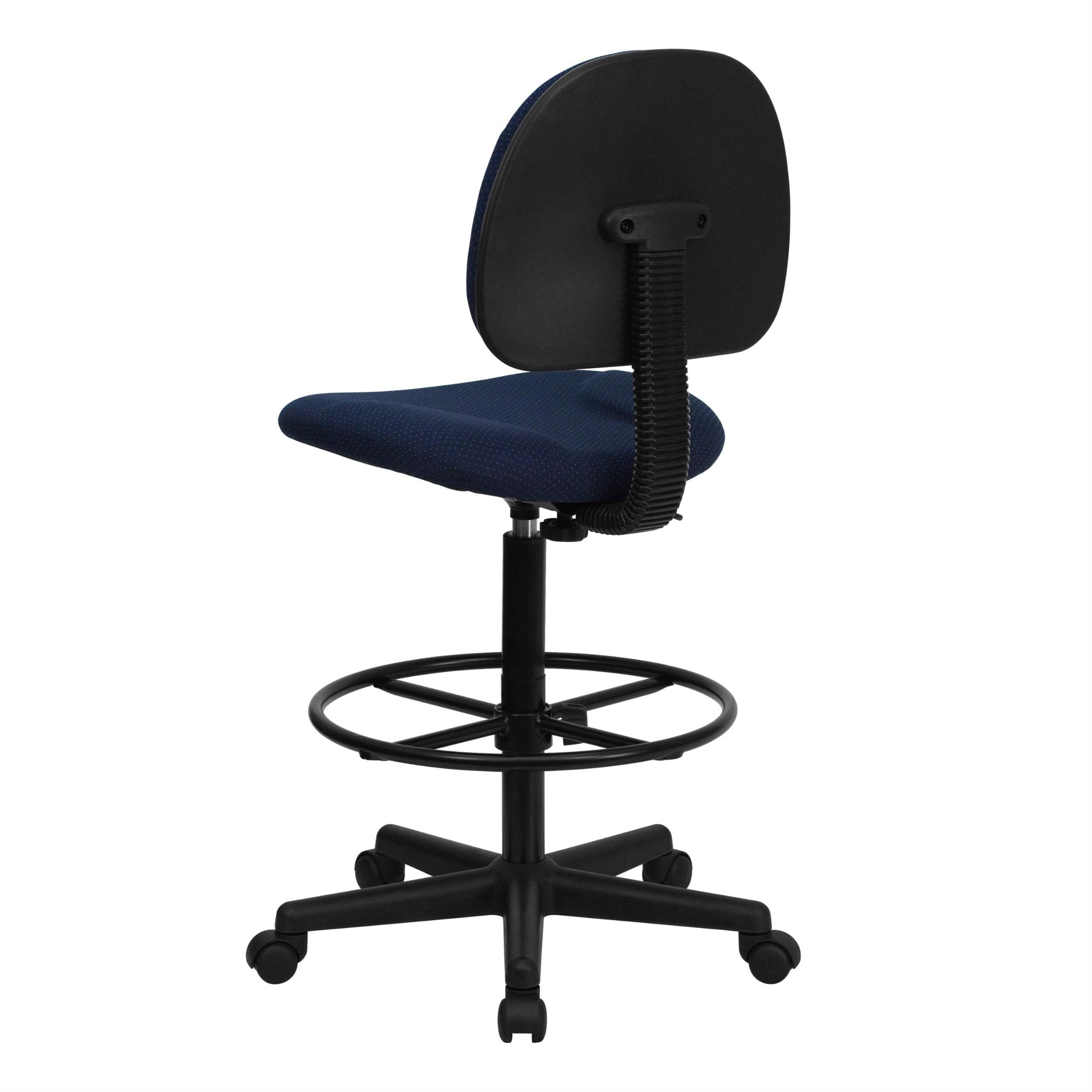 Flash Furniture Entwurfsstuhl aus Bruce Marineblau gemustertem Stoff (Zylinder: 22,5 Zoll -27 Zoll H oder 26 Zoll -30,5 Zoll H)