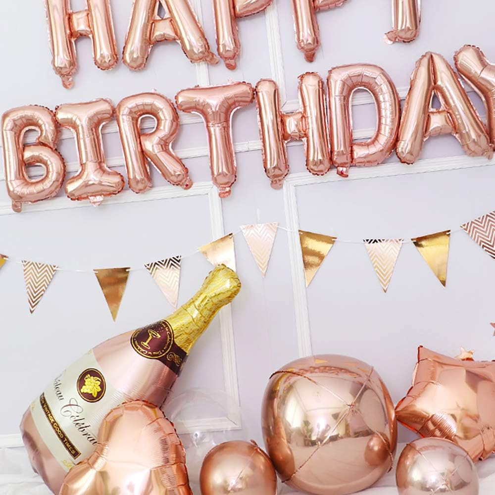 Champagne Bottle Balloons Champagne Glass Balloon Mylar Foil Balloons Birthday Engagement Bachelorette Party Bridal Shower Wedding Celebration Anniversary Decorations 4PCS