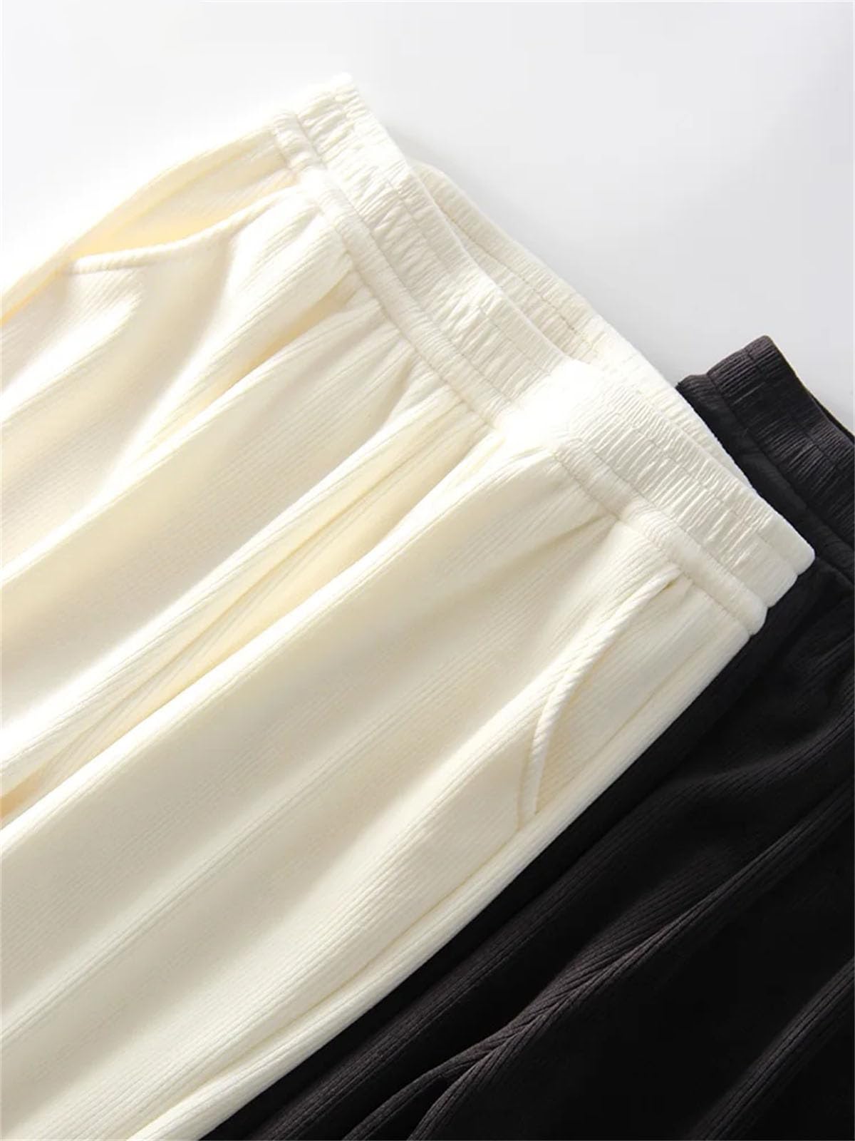 Warme Cordhose für Damen, hohe Taille, dicke Fleece-Hose, lockere Fleece-Hose