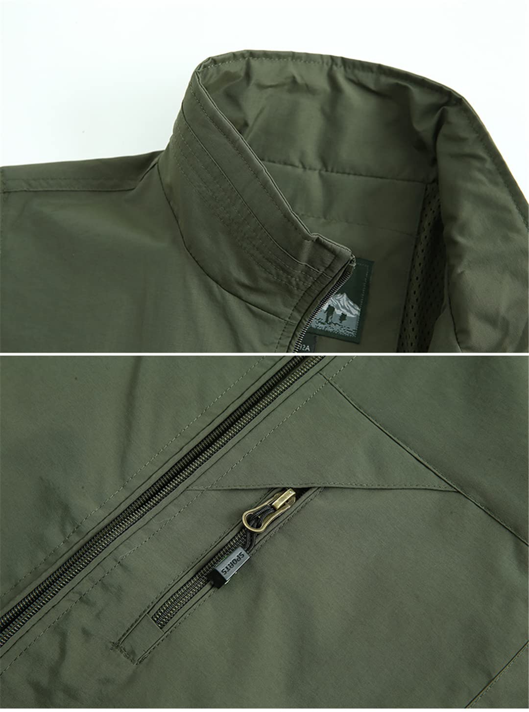 Disimlarl Gilet da trekking da uomo gilet da pesca traspirante gilet da caccia all'aperto