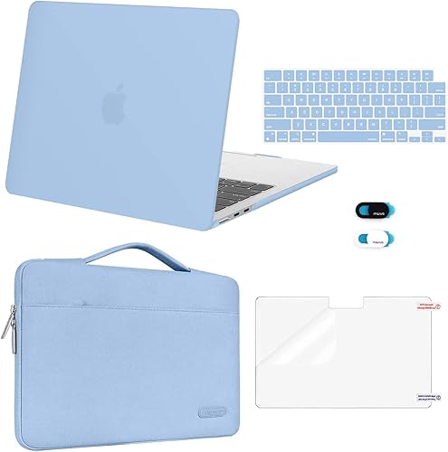 Miniatura 38 de MOSISO Funda compatible con MacBook Air de 13 pulgadas 2025 2024 2023 2022 M4 A3240 M3 A3113 M2 A2681, Carcasa Rígida y Funda de Manga y Protector
