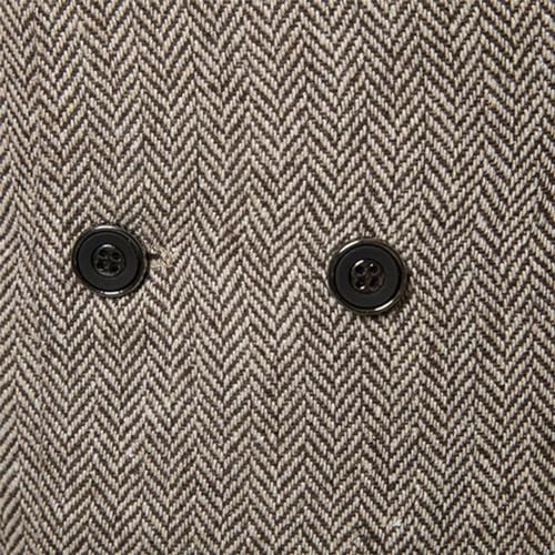 Men's Double-Breasted Vest Suit Vest Casual Top Herringbone Pattern Waistcoat For Wedding4