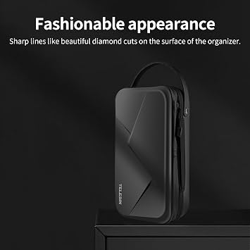 Telesin Large Carrying Case for GoPro Max Hero 11 10 9 8 7 6 5 4 3, Osmo Pocket Action, Insta 360 One R, Hard Protective Travel Bag for Selfie Tripod Mount Strap and Accessories (Capacity Increased)