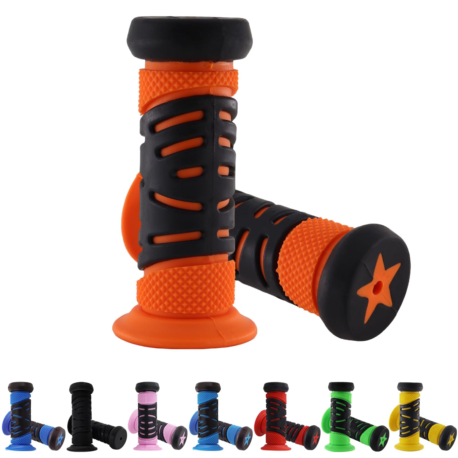 puños de Bicicleta para niños, Seguridad Gracias a la protección contra Impactos, puños de Bicicleta Infantil de 22 mm de Calibre, 95 mm de Longitud, puños de Goma para Manillar