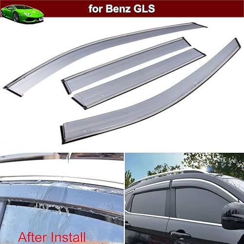 Miniatura 2 de Deflectores de viento para ventana de automóvil, protectores de lluvia compatibles con Benz GLE 2020 2021 2022 2023 2024 2025 deflector de ventana