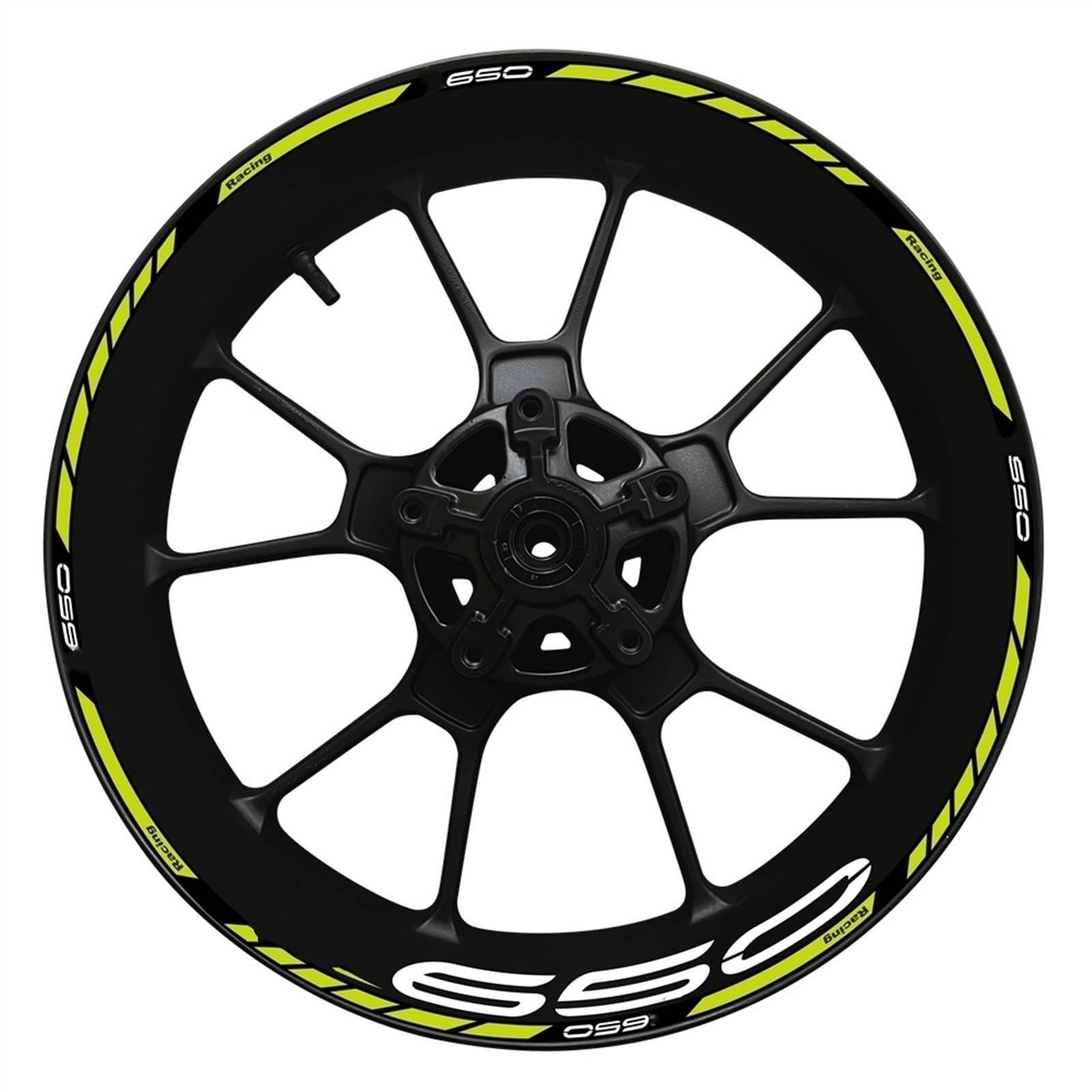 Stickers Motorcycle Wheel Stickers Reflective Rim Motorbike Waterproof Decals for Kawasaki Z650 Z 650(Style 11)