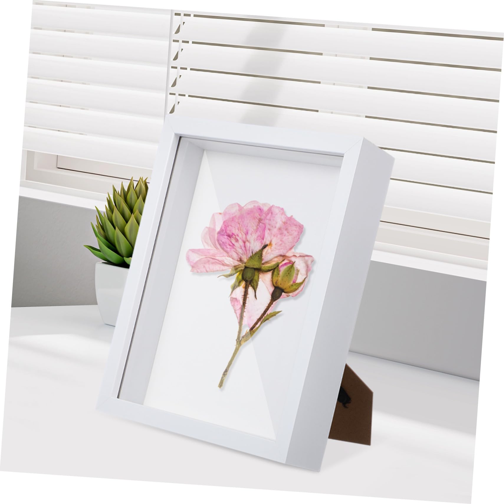 INOOMP Cornice Profonda 3d per Specchi e Ricordi in Legno Bianco Design Unico 2 Pezzi per Decorazione Ufficio e Nozze