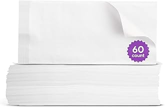 Disposable Dry Wipes for Adults & Baby - 60 Count (2 Packs of 30) - Gentle & Durable Washcloths for Incontinence and Skin Care - 7" x 13" Travel Size - Non-Moistened Face Cloths