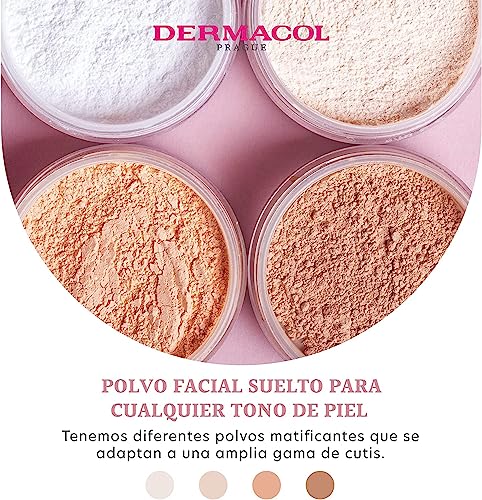 Dermacol - Invisible Fixing Face Powder, Touch-Proof Translucent Setting Powder For Oily Skin & Other Skin Types, Loose Powder Makeup, Frangrance-Free Matte Powder With Powder Puff, Natural, 13.5 G #TOP3