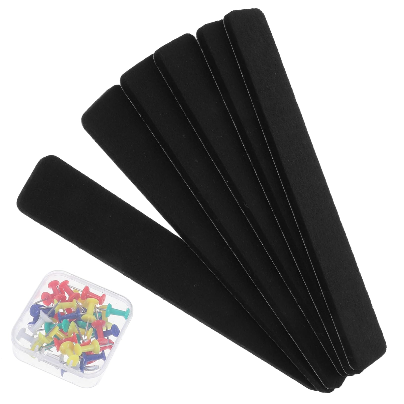 SEWACC 6pcs Felt Bulletin Board Strips for Office Classroom Self Adhesive Pin Board Bars Stylish Wall Decor for Notes Photos Easy Installation