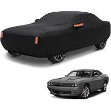 Car Cover Custom Fit for Dodge Challenger 2008-2026, Outdoor Waterproof All Weather Heavy Duty Full Exterior Cover for Sun Rain Snow UV Dust Protection with Door Zipper