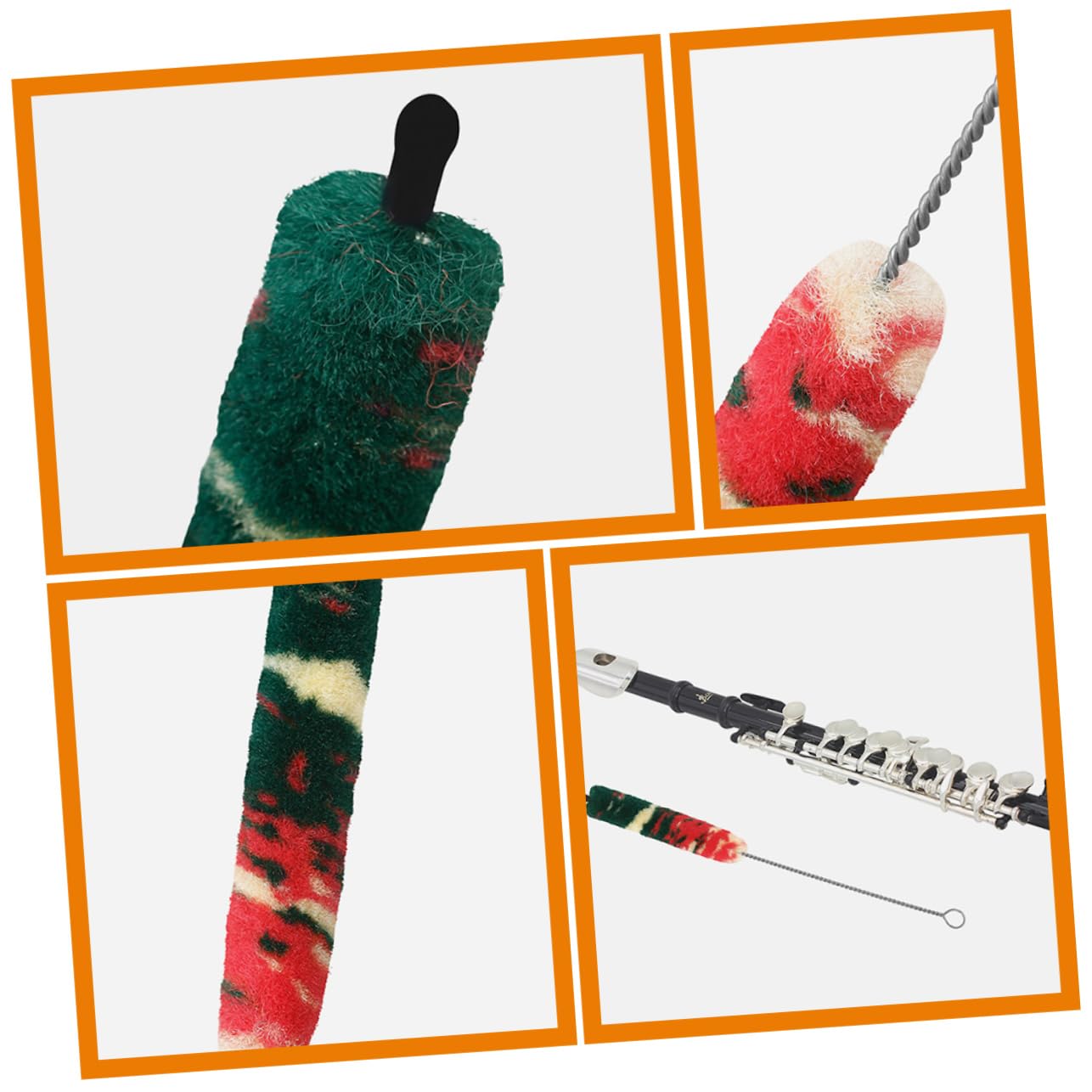 BESPORTBLE Brush Cleaner Musical Instrument Cleaning Kit Long Cleaning Brush Flute Accessories