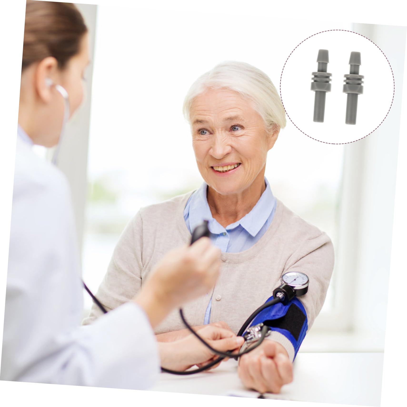 2pezzi Connettori Per Bracciale Sfigmomanometro Accessori Per Misuratore Pressione Elettronico Adattatori Polsino Compatibili Fascia Braccio Per Uso Sanitario