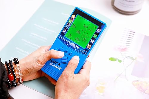 Miniatura 5 de Nueva consola de juegos de ladrillo de pantalla grande con retroiluminación verde, 23 juegos de bloques multimodo incorporados, rompecabezas de