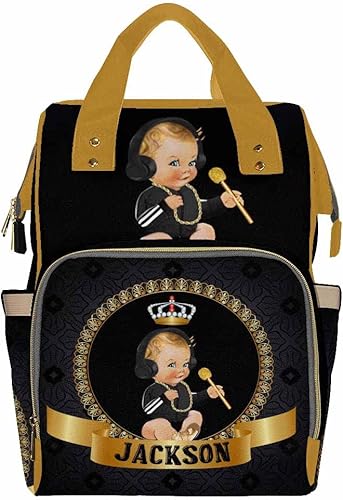 Miniatura 8 de Artsadd Bolsa de pañales con nombre personalizado para bebé, mochila para mamá y papá, patrón 14, Mochilas Daypack