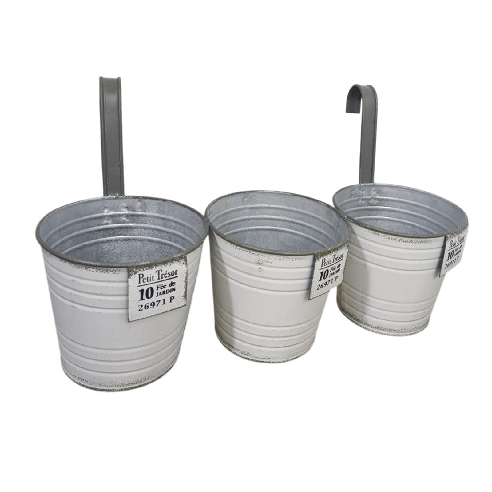 UJEAVETTE Hanging Flower Pots Decors Hanging Bucket Planter for Kitchen Office Outdoor-image-0