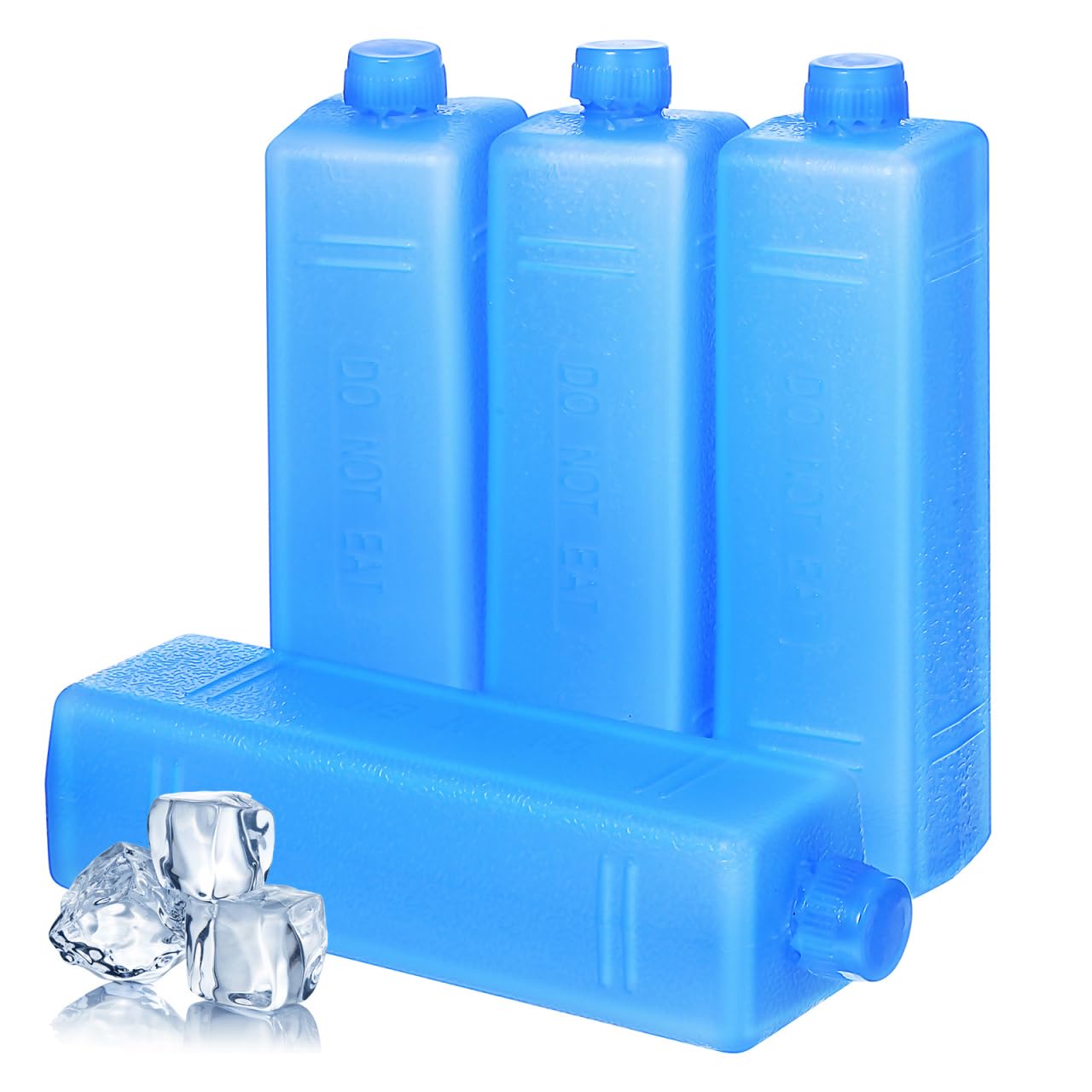Gatuida 4pcs Reusable Cooler Ice Packs for Shipping Cold Chain Freezer Blocks Rapid Cooling Cold Chain Ice Boxes Bottle Pack Design for Travel and Food Storage Picnic Use