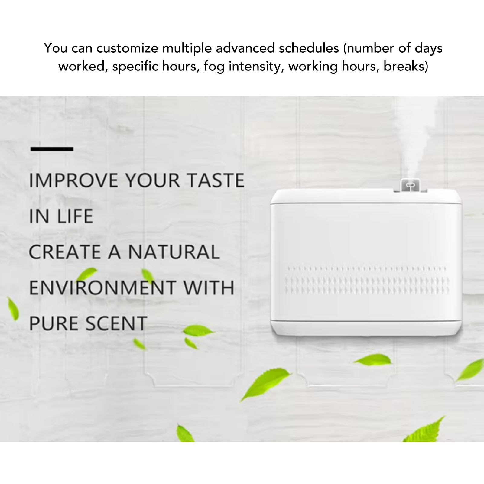 Humidificador para el Hogar, Humidificador de Aire de 850 Ml, Humidificador de Aire Frío, Configuración Inteligente Personalizable, Humidificador de Aromaterapia Compacto,