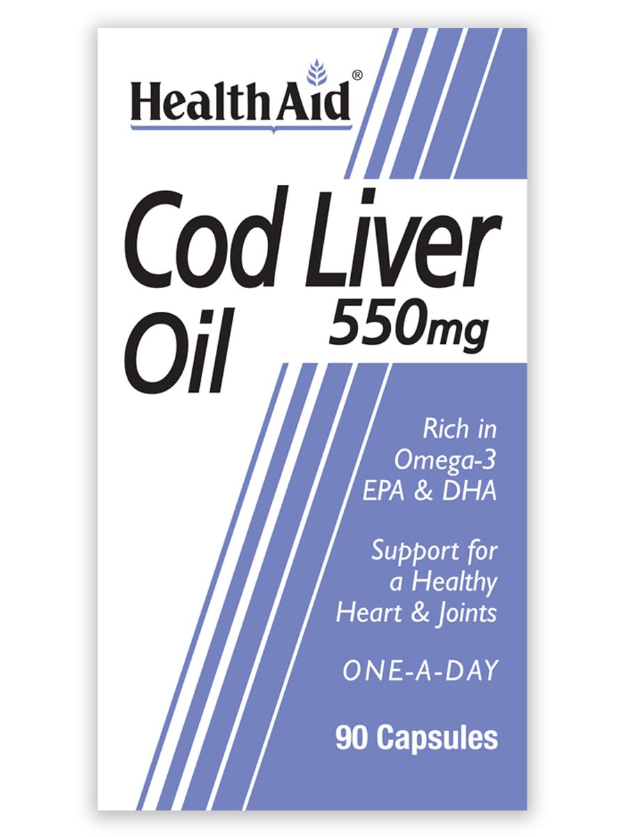 Health Aid Cod Liver Oil 550mg, 90 Caps