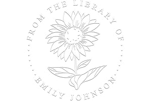 Sunflower Book Embosser, 1.5 x 1.5 Inches