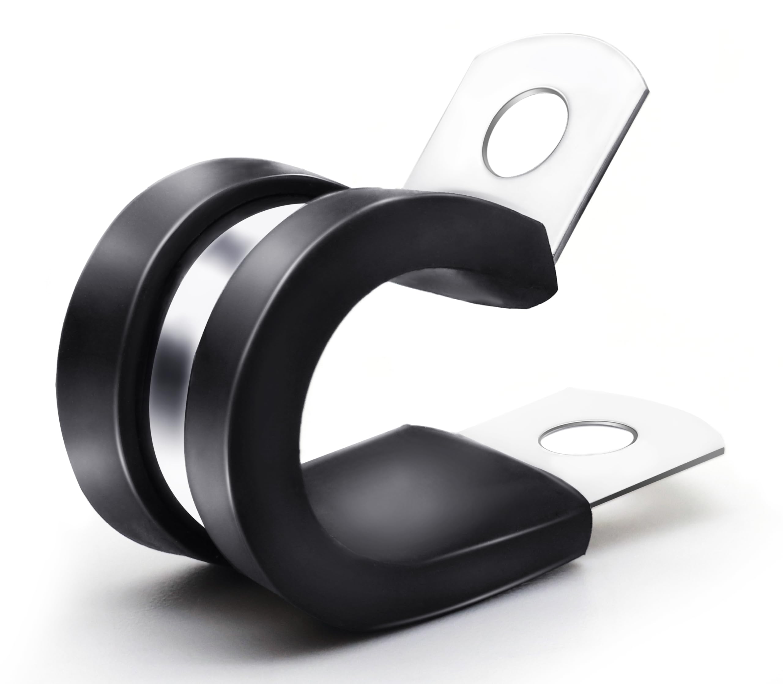 Oiojuct1 Inch Cable Clamp - Rubber Insulated Wire Clamps, Stainless Steel Pipe Clips, P Clamp - Wire Line Holder Tool, Tubing Clips, 1 Inch Pipe Clamp (15 Pack)