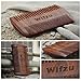 Wooden Beard Comb with Durable Case, Dual Action Fine and Coarse Teeth - Portable Beard & Mustache Combs for men, Perfect for Balms and Oils(Red Sandalwood)