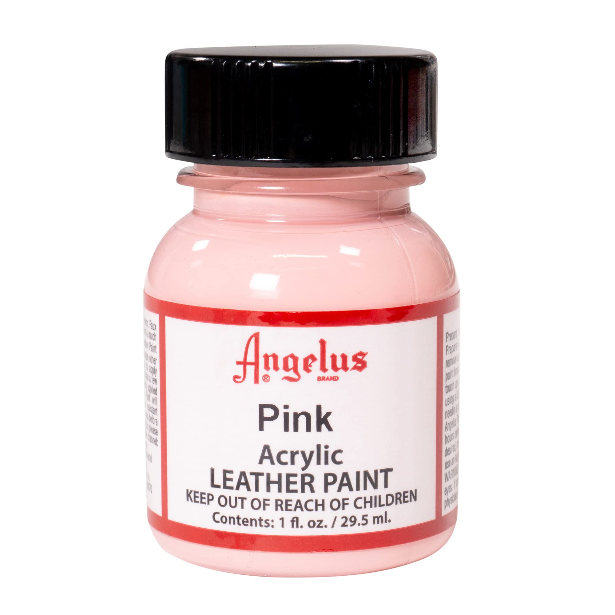 Angelus Acrylic Leather Paint, Pink, 1 oz.