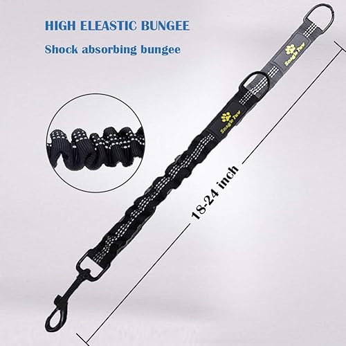 Miniatura 5 de Accesorio de extensión de correa elástica para perro, absorbente de extensión de plomo de 18 pulgadas, evita lesiones en el brazo y el hombro y