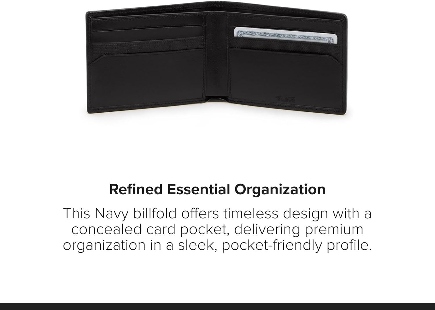 TUMI - Alpha Double Billfold - Men's Premium Wallet - Secure & Durable with Hidden Card Pocket - Navy