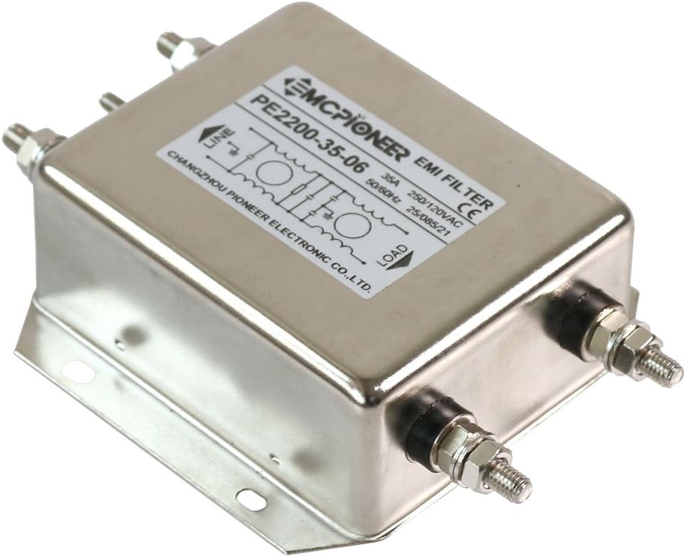 Noise Suppressor Power EMI Filter,AC 120/250V 35A PE2200-35-06