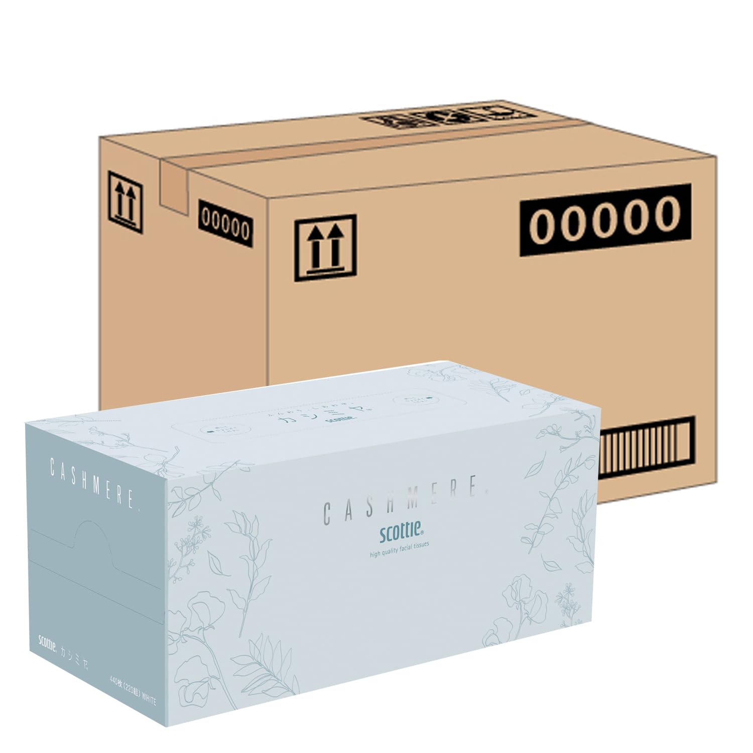 Amazon.co.jp: ティッシュ 440枚(220組) 10箱 スコッティ カシミヤ