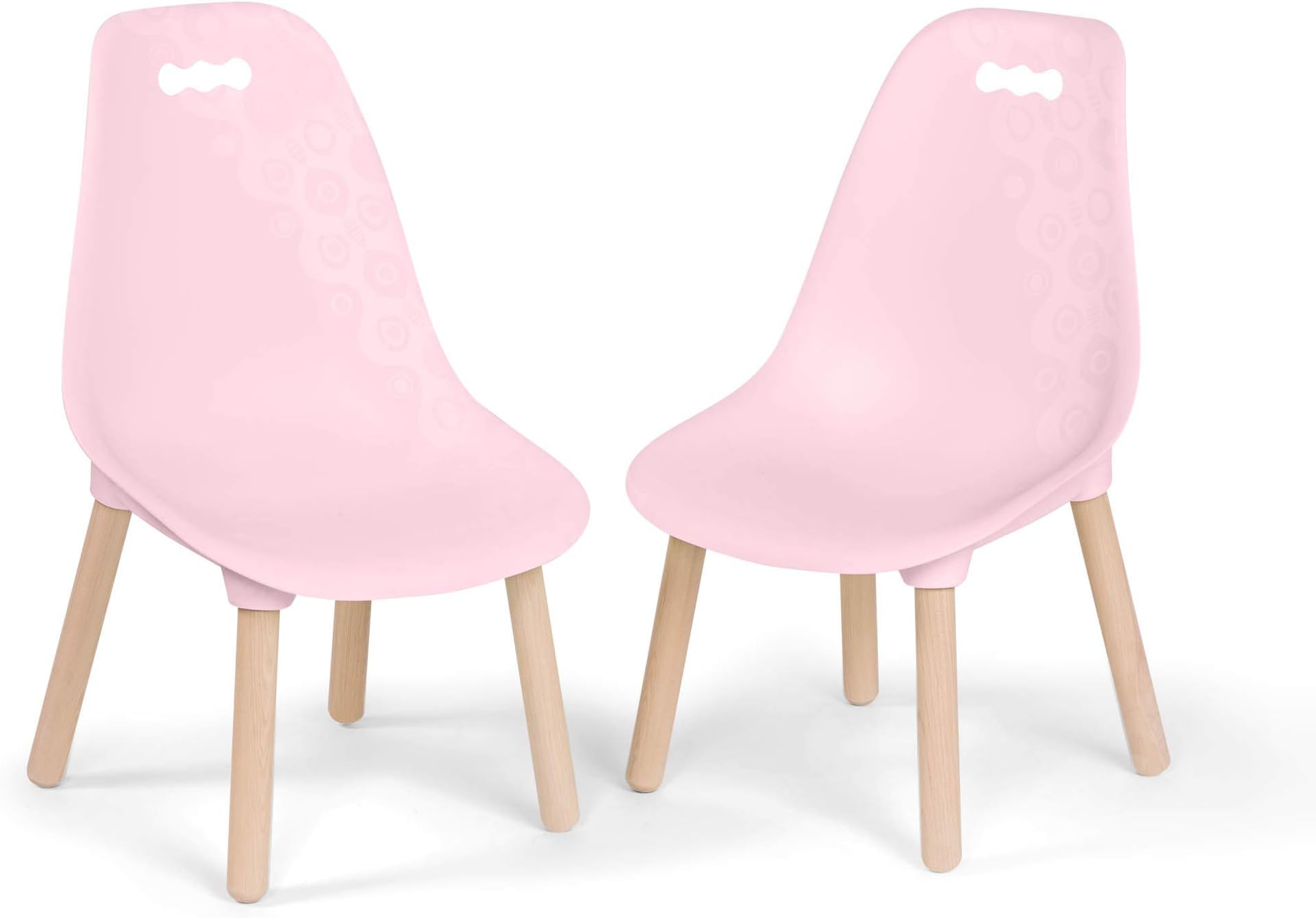 Kids Chair Set, Kid Century Modern Pink Chairs, Set of 2, Ages 3+