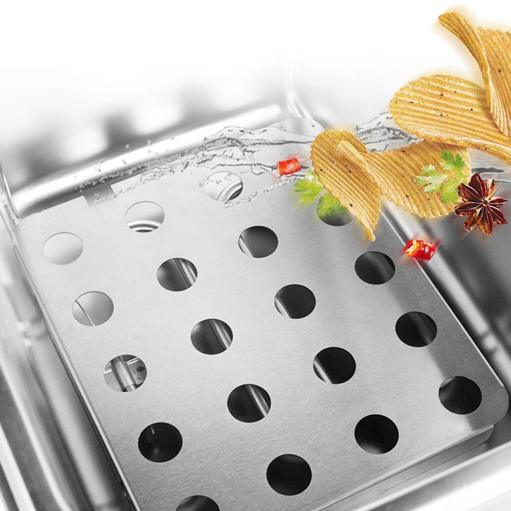 Electric Fryer12L Commercial Electric Countertop Stainless Steel Deep Fryer Basket French Fry Restaurant Home Kitchen product thumbnail 4