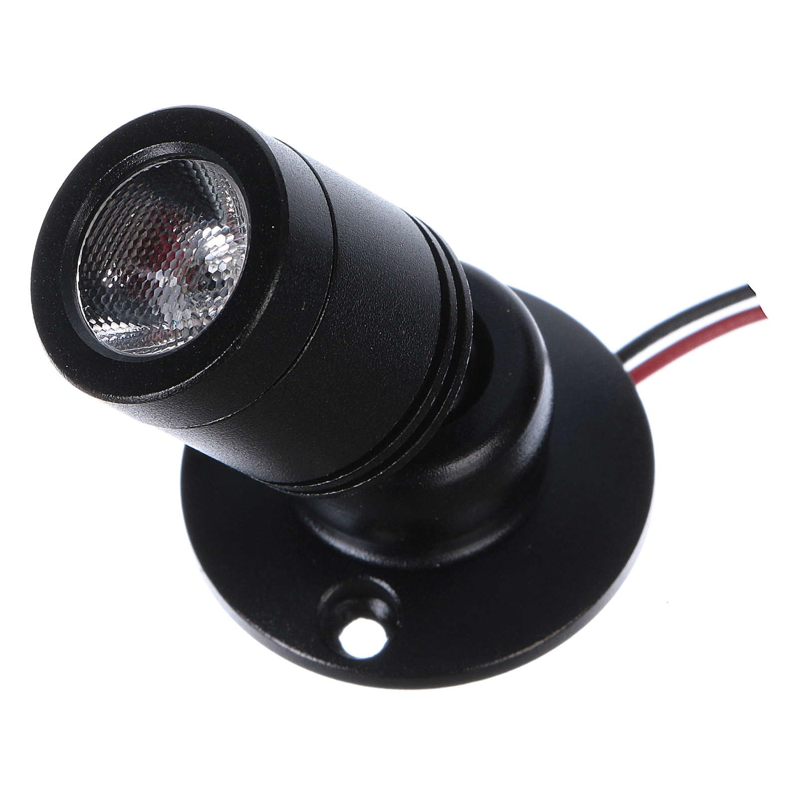 Holyart Krippenbeleuchtung und -elektrik: Ausrichtbarer Mini Led Lichpunkt 1W mit Basis für Krippe