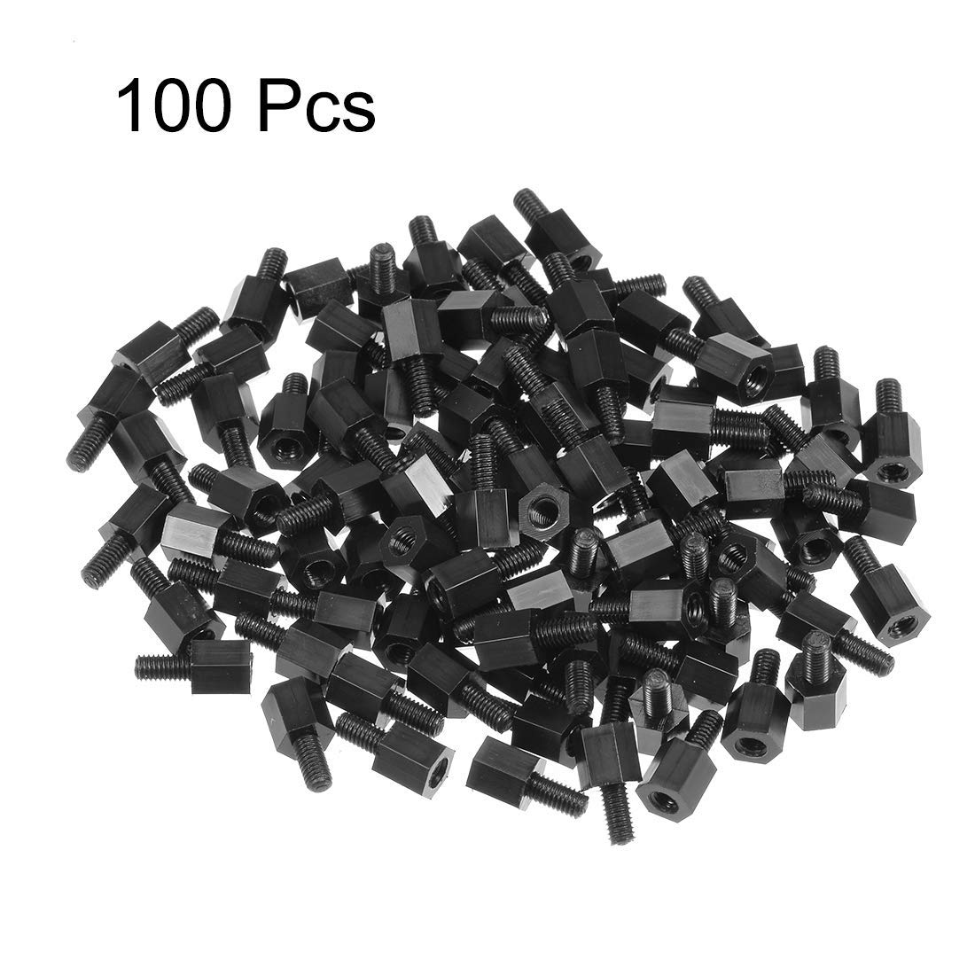 100x Distanziatori Nylon Esagonali M3 10+6mm Per PCB Uxcell