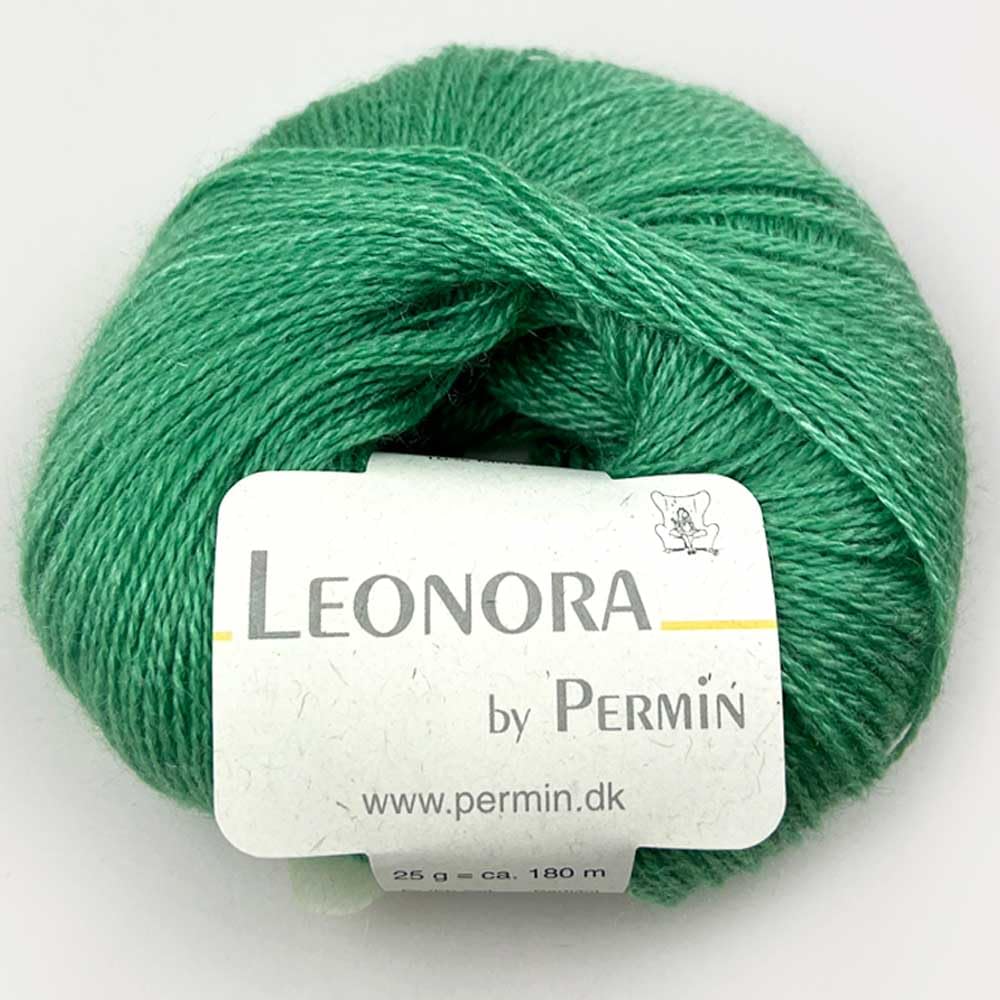 Leonora by Permin Fine Silk Wool Mohair Yarn (24 Sport Green)