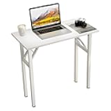 soges Computer Desk 31.5 inches Folding Table,Laptop Desk Dining Table Writing Table Study Desk,Workstation for Home Office No- Assembly Required，White