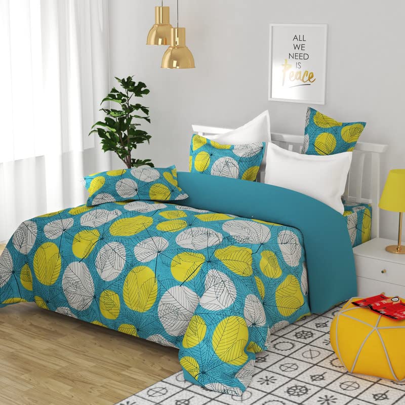 BSB HOME 100 Microfiber Bedsheet For Double Bed With 2 Pillow Covers