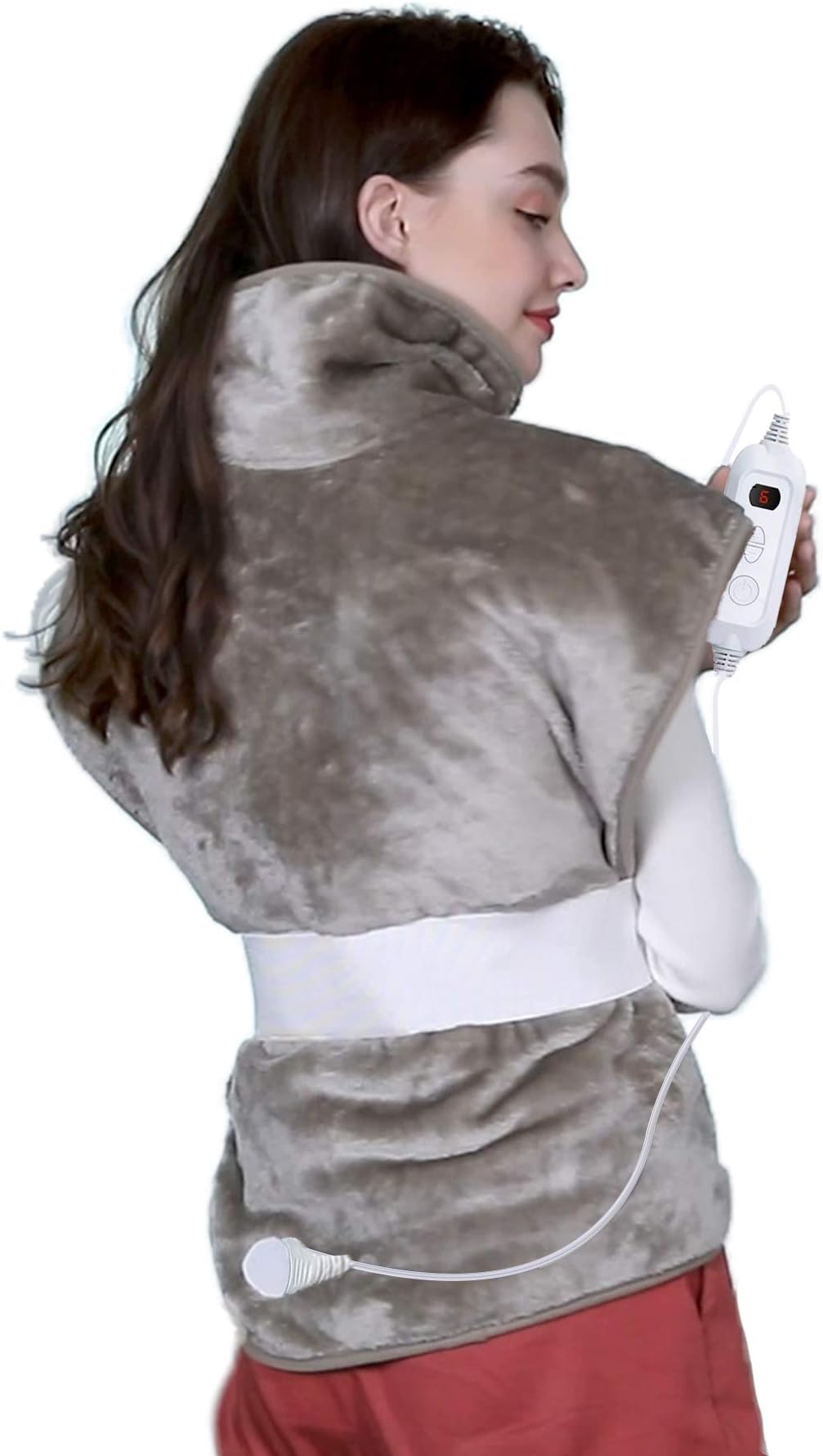 Heating pad, Heating pad for Back Pain, Ultra-Large, Auto Shut Off, Fast Heating Technology, Six Heat Settings, Machine-Washable, Micro Plush/Soft Touch, Elastic Band and Storage Bag Included