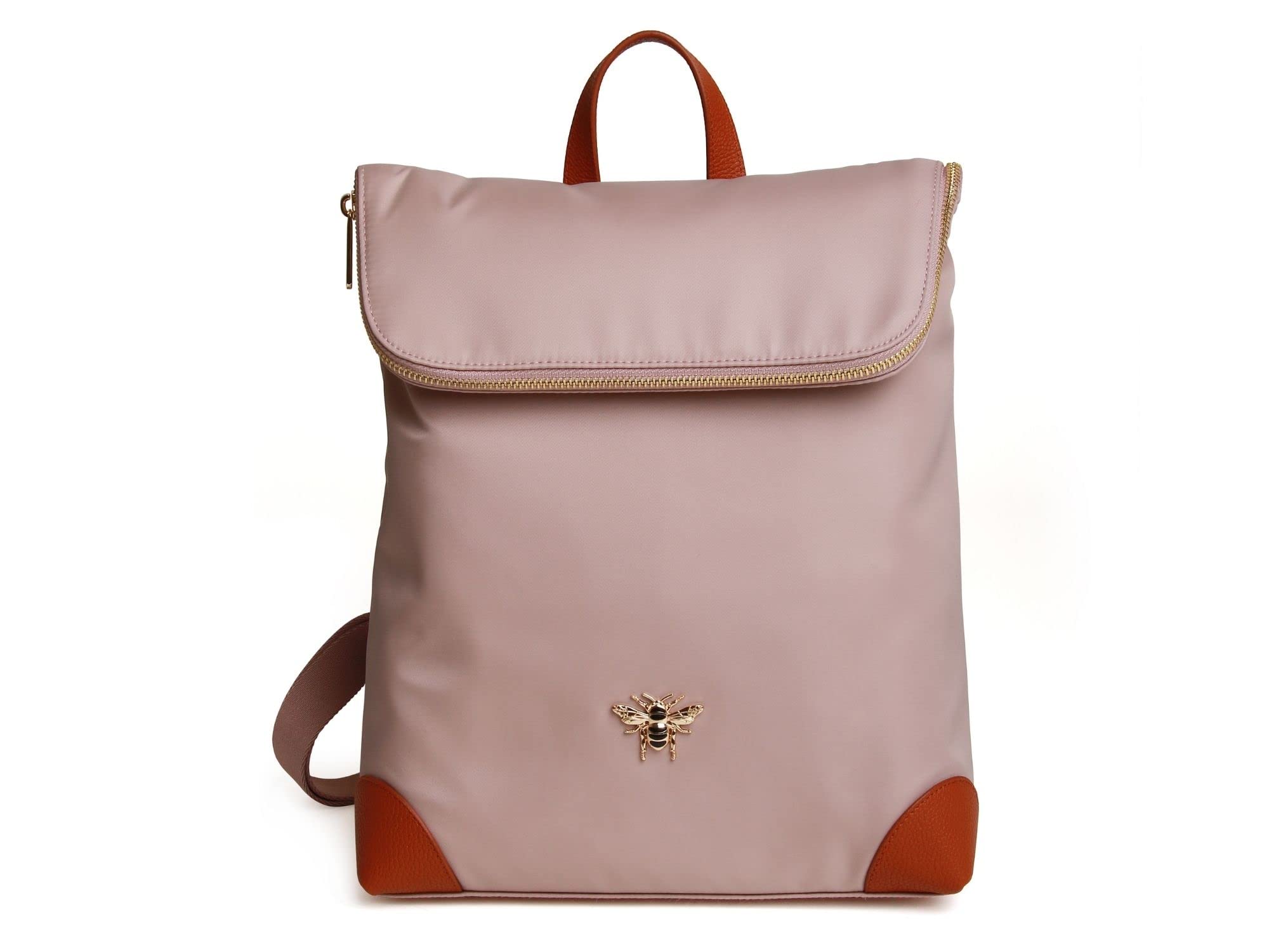 Alice Wheeler Ladies Lightweight Backpack with Gold bee embelishment (Pink)