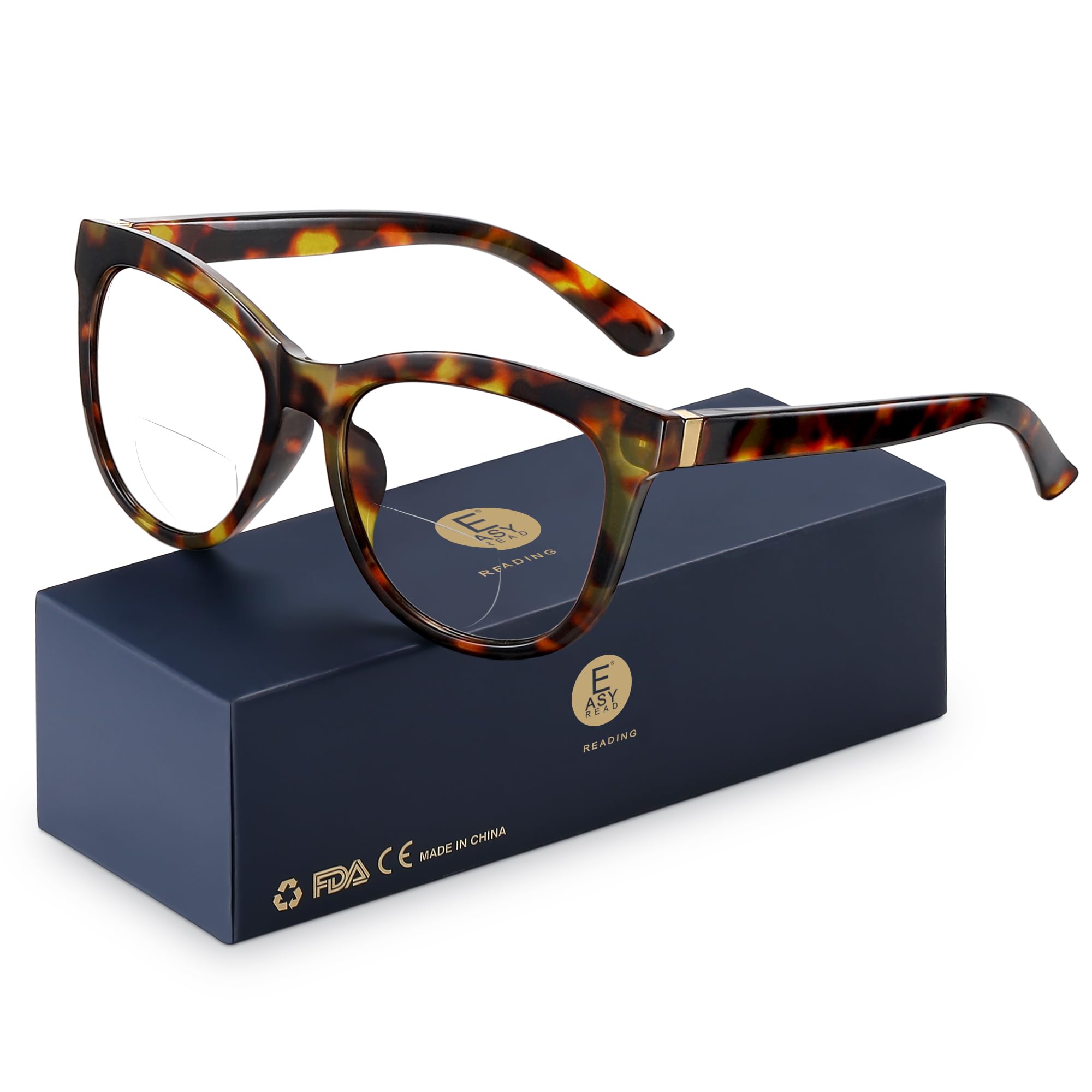 EASY READ Bifocal Reading Glasses for Women,Blue Light Blocking Computer Readers,Stylish Anti Glare Women Eyeglasses