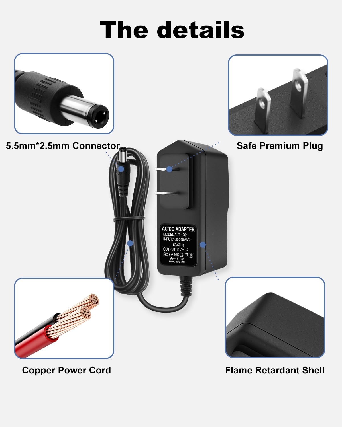 Caricabatterie 8.4V 1A Per Luci Bici | Spina EU | Per Batterie Al Litio | Protezione Da Sovracorrente E Cortocircuito