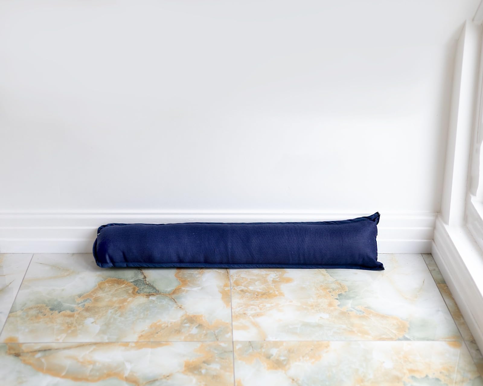 Door Draught Excluder - Under Door Stops Decorative Wind Stopper 92cm for Door & Window, Door Draft Stopper Snake Insects & Noise Stopper Blocker for Bottom of Door - Pack 1 (Navy)