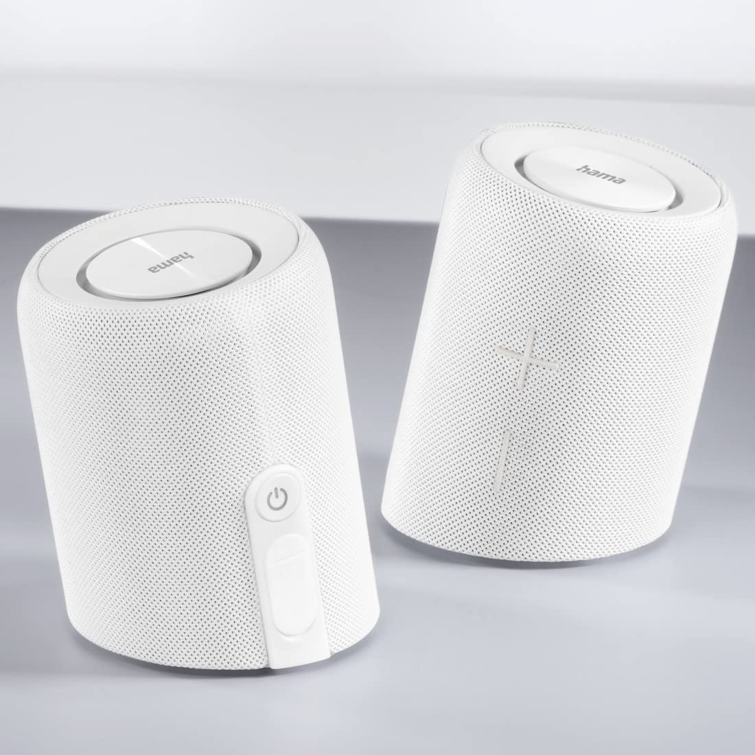 Hama 2in1 Bluetooth-Lautsprecher-Set Twin 3.0 wasserdicht 30W (teilbares Speaker-Set kabellos, 2 tragbare Bluetooth-Boxen, schwimmende Musikbox wasserfest IP67, 10h Akku, True Wireless Stereo) weiß