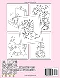 Zoom IMG-1 pink cowgirl coloring book fun