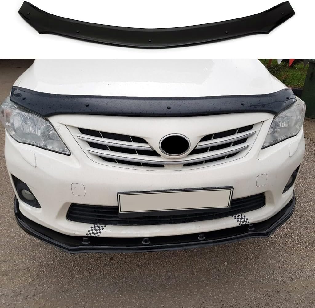 For Toyota Corolla 2008 2009 2010 2011 2012 2013 Bonnet Protector Guard Front Bug Shield Hood Deflector Hood Stone Hood Shields Piano Black