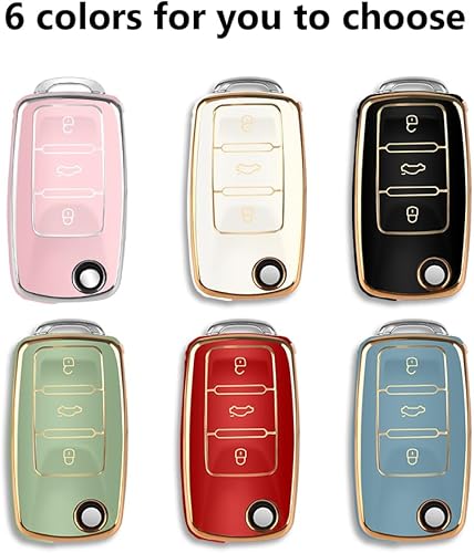 Miniatura 7 de MILD EAST Funda para llavero de automóvil VW con llavero funda de TPU suave para Volkswagen Beetle CC Eos Golf GTI Jetta Passat Tiguan Touareg 2011